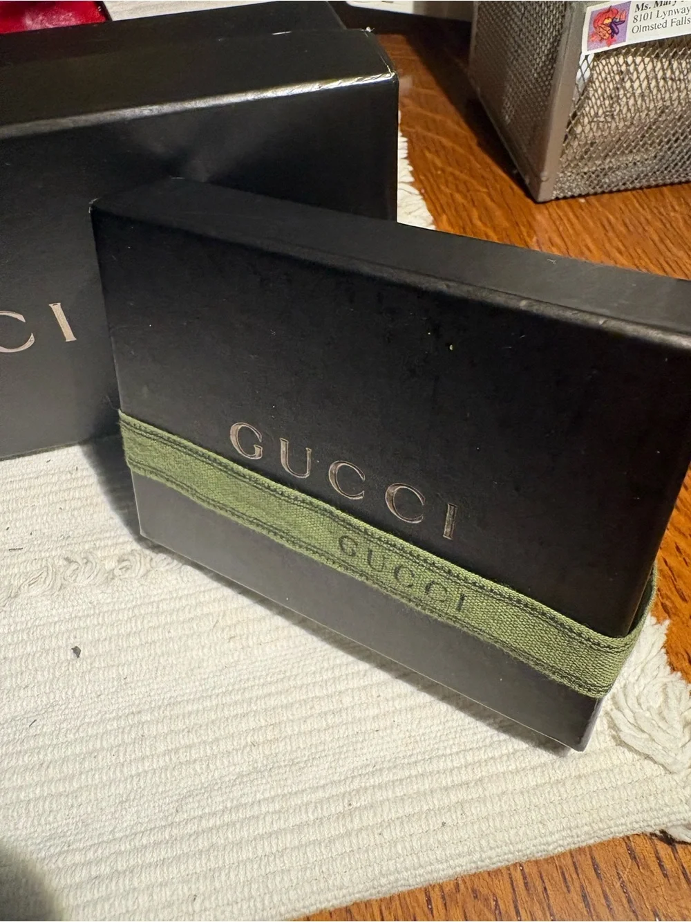 Gucci Black Box with Green Ribbon
